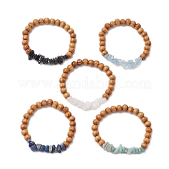 5 ensemble de perles en cristal de quartz naturel&nbsp;BJEW-JB11844