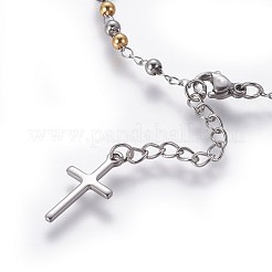 Bracelets à breloques en acier inoxydable 304&nbsp;BJEW-P258-17GP