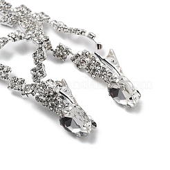 Haarkette aus Legierung mit Strass&nbsp;LS-OHAR-M044-02B-S