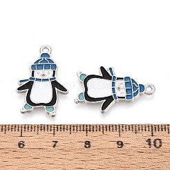 Gestellplattierung Legierung Emaille Pinguin Anhänger&nbsp;ENAM-T024-68A-P