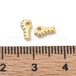 Breloques en laiton zircon cubique transparent&nbsp;CU-CBA9FFD-01G-A