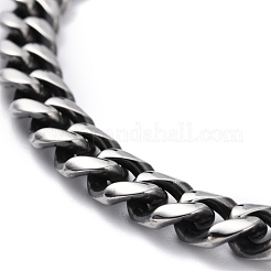 Herren Retro 304 Edelstahl Panzerkettenarmbänder&nbsp;BJEW-I293-12AS