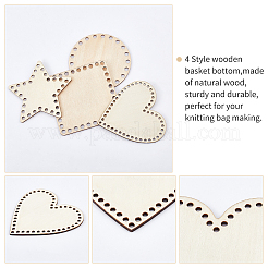 4 cadre vierge brodé au point de croix en bois de 4 styles&nbsp;DIY-PH0003-76A