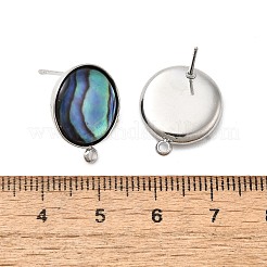 Ohrstecker aus natürlichem Paua-Muschel-Stein aus 304 Edelstahl&nbsp;X-STAS-Z125-10P
