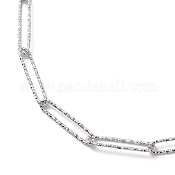 Collar de cadena con clip de acero inoxidable 304 que no se deslustra para hombres y mujeres.&nbsp;STAS-B039-01P