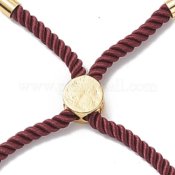 Bracelets coulissants en corde milan torsadée à moitié finis&nbsp;FIND-G032-01G-12