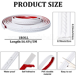 PVC selbstklebende flexible Formleiste&nbsp;DIY-WH20007-57B