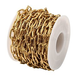 Catene a maglie ovali testurizzate in acciaio inossidabile 304 con placcatura ionica (ip)&nbsp;CHS-K017-01G