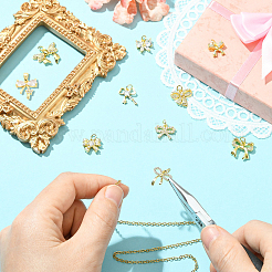 10 pz 10 stili ottone micro pavé zirconia cubica charms&nbsp;KK-CJ0003-75