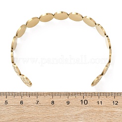 201 bracelets manchettes en acier inoxydable pour femmes&nbsp;BJEW-T024-01C-G