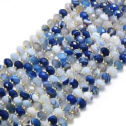 Brins de perles d'agate à bandes naturelles&nbsp;G-P573-A10-01