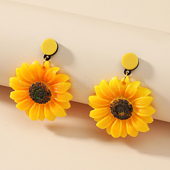 Übertriebene Sonnenblumen-Ohrstecker aus Acryl&nbsp;VQ9913