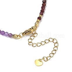 Chakra-Armbänder aus natürlichen Edelsteinsplittern und Perlen für Frauen&nbsp;BJEW-JB11631-02
