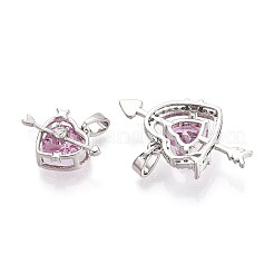 Pendentifs avec zircon cubiques à micro-pavés en laiton&nbsp;KK-T072-56P