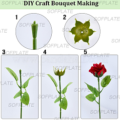 40 Stück 2 Stile Kunststoff künstliche Blumenhalterung Basis & Zweig für DIY Handwerk Blumenarrangement Zubehör&nbsp;AJEW-SP0003-85