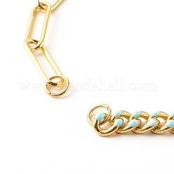 Herstellung von Messing-Emaille-Kettenarmband&nbsp;AJEW-JB00962