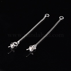 Anlaufgeschützte trendige rhodinierte 925 Sterling Silber Ohrstecker&nbsp;STER-M088-26C