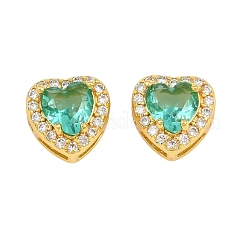 Perline di zirconi con pavé di ottone&nbsp;CU-CBA3D67-08G