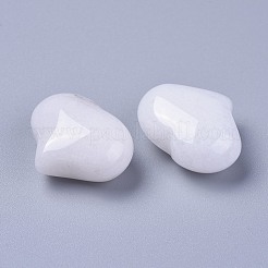 Pierre d'amour de coeur de jade blanc naturel&nbsp;G-F659-A32