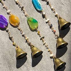 7 Chakra-Sonnenfänger aus natürlichen und synthetischen Steinsplittern&nbsp;HJEW-F027-04