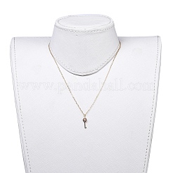 Messing Micro Pave Zirkonia Anhänger Halskette&nbsp;NJEW-JN02672-02