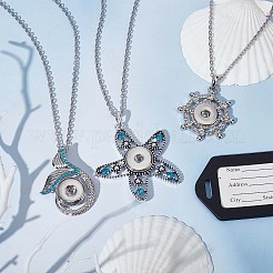 DIY-Set zur Herstellung einer Halskette mit Druckknopfmotiv „Ozean“&nbsp;DIY-SC0021-48