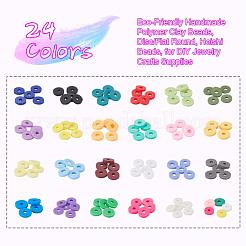 4224 Stück 24 Farben handgefertigte Polymer Clay Perlen&nbsp;CLAY-YW0001-16