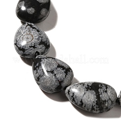 Naturschneeflocke Obsidian Perlen Stränge&nbsp;G-I377-A28