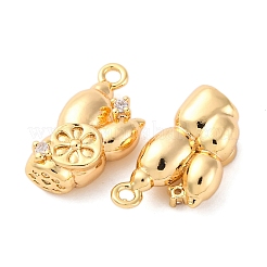 Ciondoli rhinestone in ottone&nbsp;KK-E793-18G