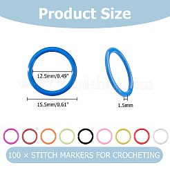 100 Stück 10 Farben Backfarbe Bügeleisen Maschenmarkierer Ringe&nbsp;IFIN-HS0001-04