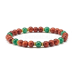 Armbandset mit runden Naturholzperlen&nbsp;BJEW-JB07275