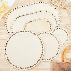 Bas de tricot en bois plats&nbsp;DIY-FG0005-02