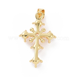 Pendentifs avec zircon cubiques à micro-pavés en laiton&nbsp;KK-G460-05G