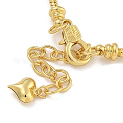 2.5 mm runde Schlangenkettenarmbänder aus Messing im europäischen Stil zur Schmuckherstellung&nbsp;BJEW-P338-01G