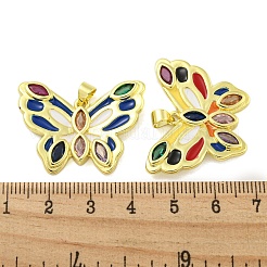 Messing-Emaille mit Glasanhängern&nbsp;KK-R159-17G-01