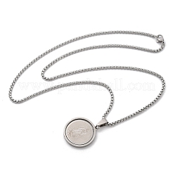 201 collane con ciondolo in acciaio inossidabile&nbsp;NJEW-Z058-01P
