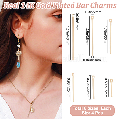 Beebeecraf 24 pz 6 pendenti in ottone stile&nbsp;KK-BBC0012-26