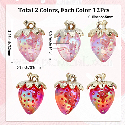24 pièces 2 couleurs pendentifs acryliques transparents&nbsp;MACR-SC0002-36