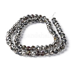 Rondell-Perlenstränge aus galvanisiertem Glas&nbsp;EGLA-D020-10x8mm-21