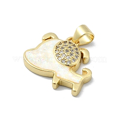 Pendentifs en laiton zircon cubique transparent&nbsp;KK-A221-25B-G