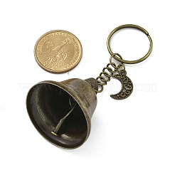 Porte-clés avec cloche en fer et pendentif en alliage creux&nbsp;KEYC-JKC00998-03