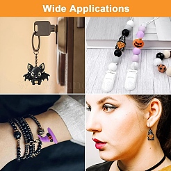 8 Stück 4 Stile Halloween Food Grade Silikon Fokalperlen&nbsp;SIL-YW0002-17
