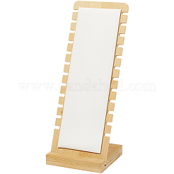 Présentoirs d'organisateur de collier à dos incliné en bambou&nbsp;NDIS-WH20007-01A-01