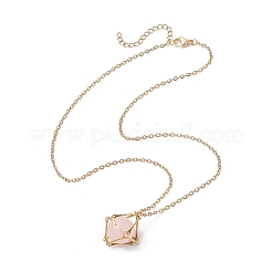 3 pièce 3 styles 304 chaîne de câble en acier inoxydable pochette en macramé support de pierre vide fabrication de collier&nbsp;NJEW-JN04969