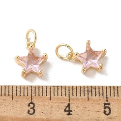 Messing micro pave klare zirkonia anhänger&nbsp;KK-Q031-19G-02