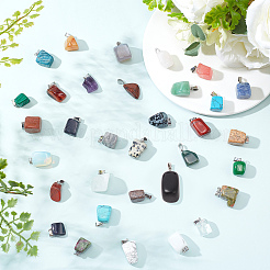 Pendentifs en pierres précieuses mixtes naturels et synthétiques&nbsp;G-SC0001-36