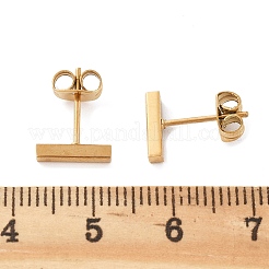 Orecchini a perno in acciaio inossidabile 304 con placcatura ionica cubica (ip)&nbsp;EJEW-O052-45G