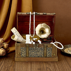 Cajas organizadoras de almacenamiento de joyas de madera retro con cierres&nbsp;CON-WH0115-96A