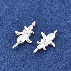 Messing-Fleur-de-Lis-Verbindungsanhänger&nbsp;KK-H524-04S