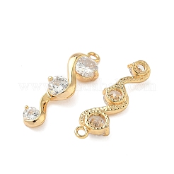 Pendentifs avec zircon cubiques à micro-pavés en laiton&nbsp;KK-Z136-61G